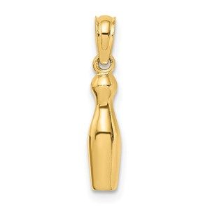 Million Charms 14k Yellow Gold Genuine 3-D Bowling Charm